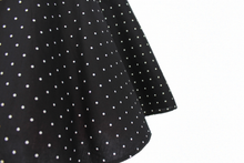Load image into Gallery viewer, Polka Dot Black &amp; White Sweetheart Cocktail Strap Dress