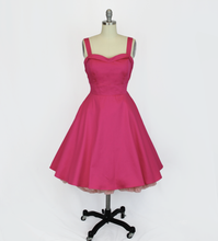 Load image into Gallery viewer, Hot Pink Sweetheart Cocktail Strap Dress w/Pockets XS-3XL