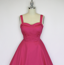 Load image into Gallery viewer, Hot Pink Sweetheart Cocktail Strap Dress w/Pockets XS-3XL