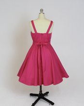 Load image into Gallery viewer, Hot Pink Sweetheart Cocktail Strap Dress w/Pockets XS-3XL