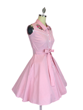 Load image into Gallery viewer, Pink Gingham Sleeveless | Western Rockabilly Dress