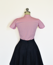 Load image into Gallery viewer, Pink Country Gingham Rockabilly Western Top