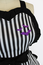 Load image into Gallery viewer, Spooky-Cute Purple Bat Hostess Apron