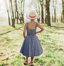 Load image into Gallery viewer, Flirty &amp; Fun Black &amp; White Gingham Dress Full Circle Skirt XS-3XL