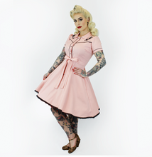 Load image into Gallery viewer, Pink Black Rose Vintage Rockabilly Western Country Women Dress