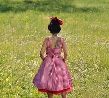 Load image into Gallery viewer, Flirty &amp; Fun Red Gingham Dress Full Circle Skirt XS-3XL