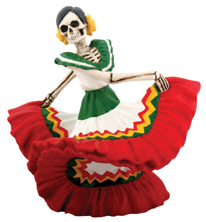 Day of the Dead Dancing Senorita Red