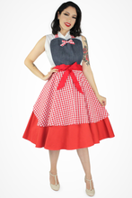 Load image into Gallery viewer, Denim Gingham Apron