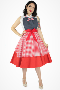 Denim Gingham Apron